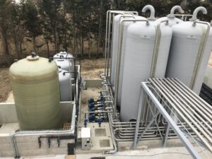 batteria serbatoi su piedi art.5 dn 2500 da 30 mc per liquami industriali A&A
